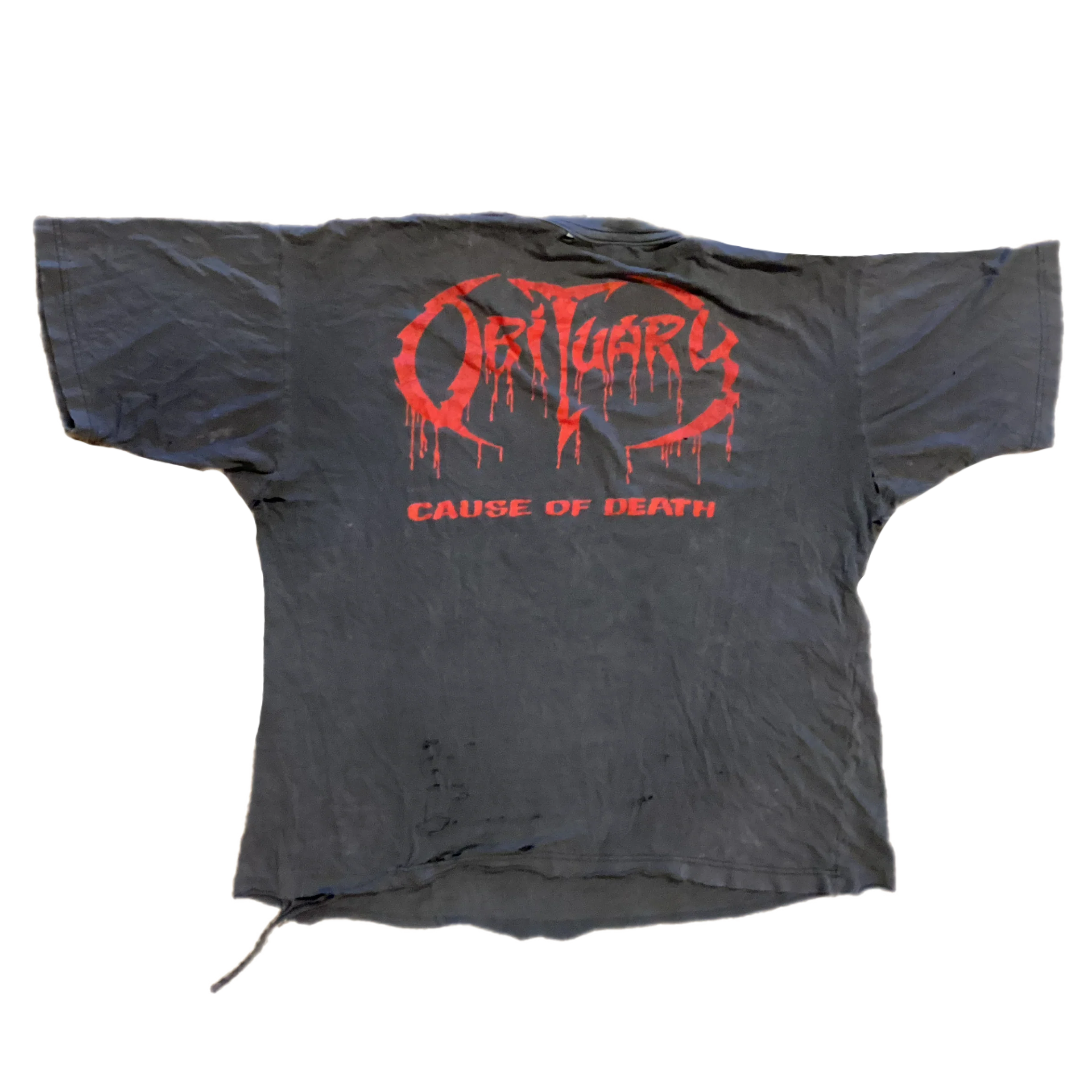 Vintage Obituary "Cause Of Death" T-Shirt - Image 2