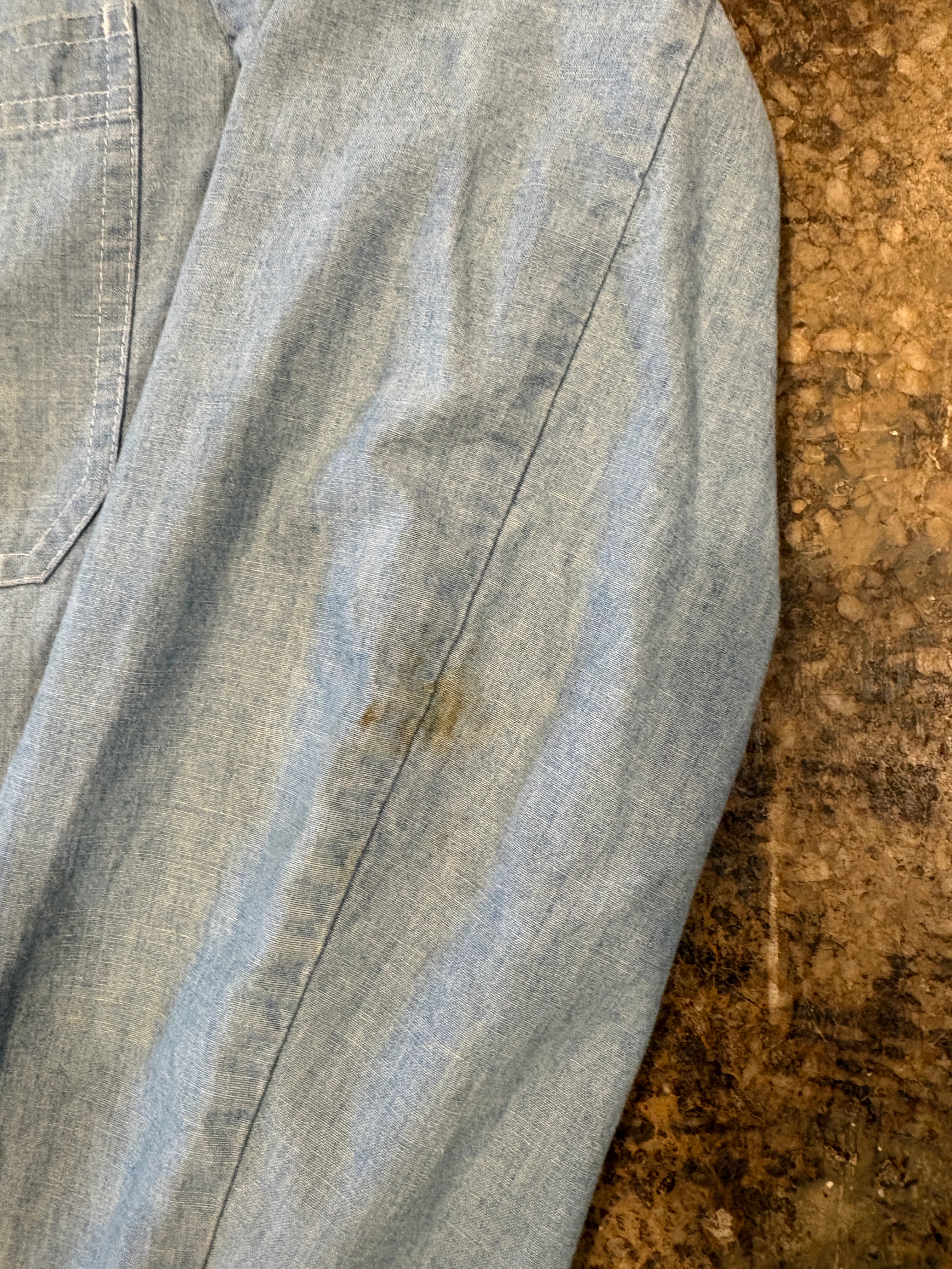 Vintage Polo Ralph Lauren Chambray Chore Jacket - Image 3