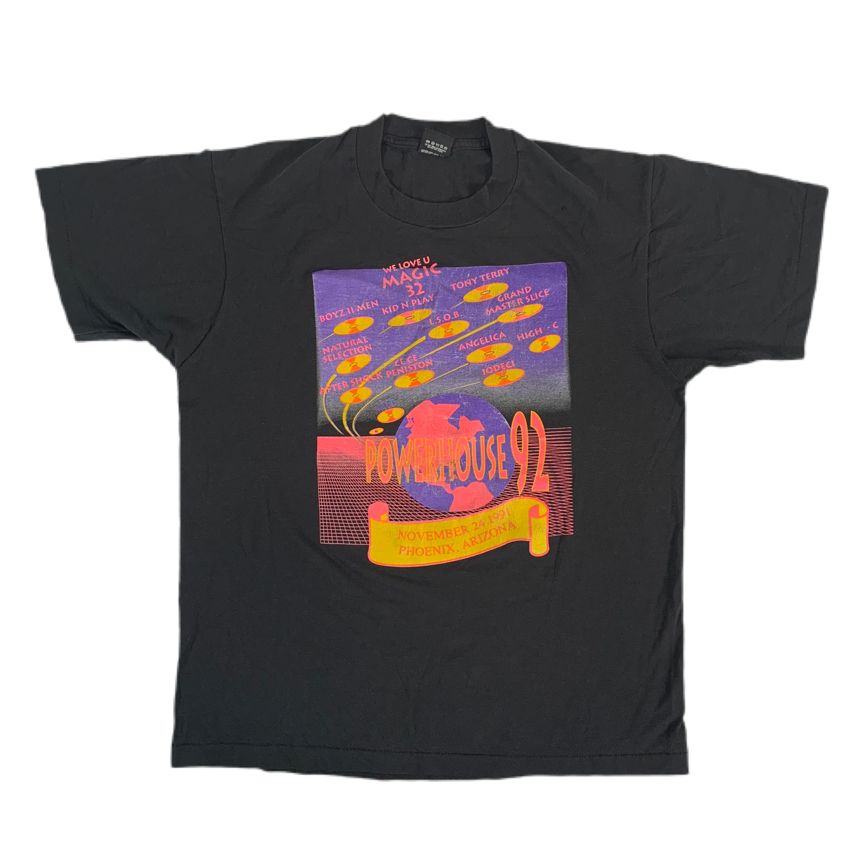Vintage Powerhouse "The World Of Power 92 Jams" T-Shrit