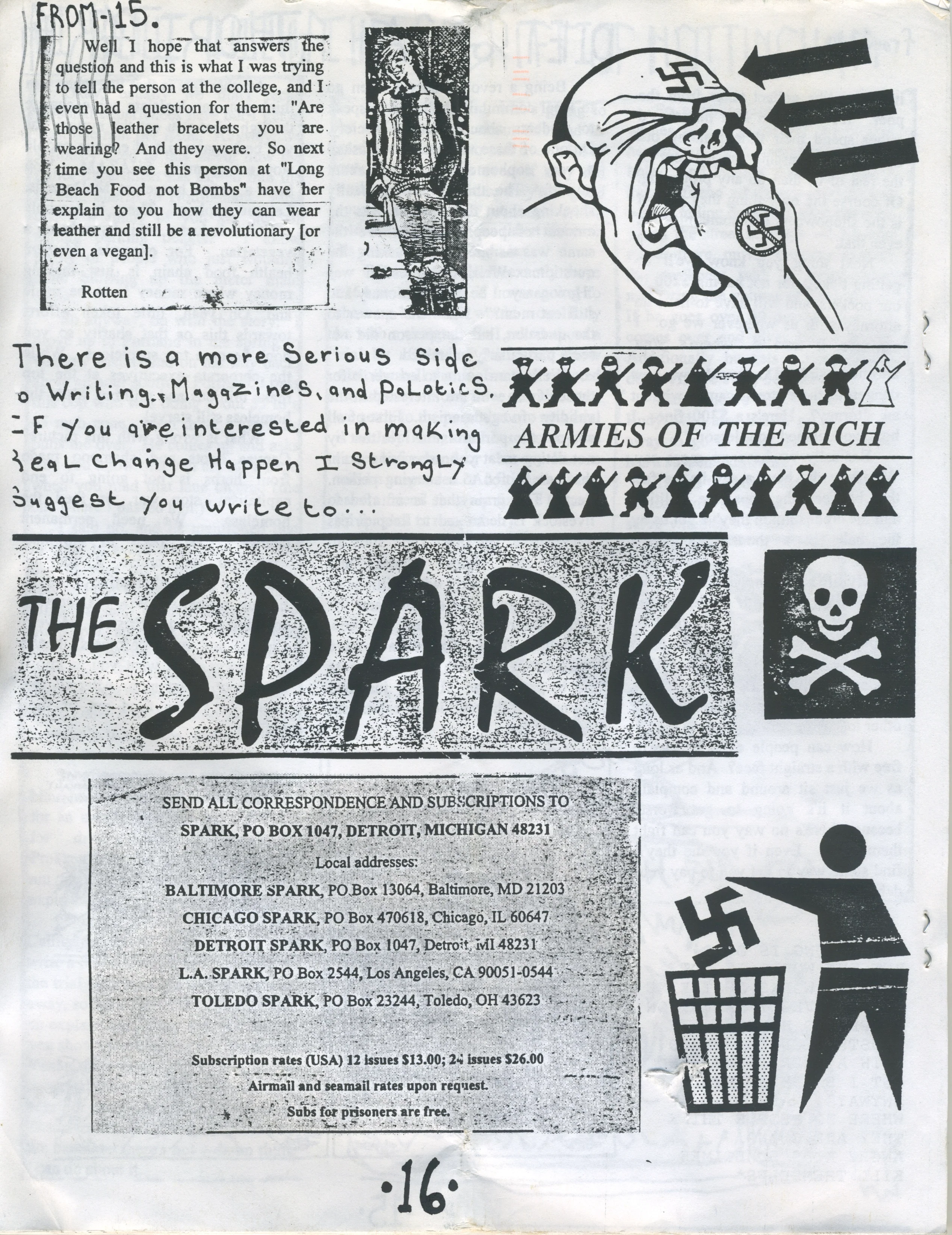 Vintage Rioter's World "Anarchist" Fanzine Issue #6 - Image 2
