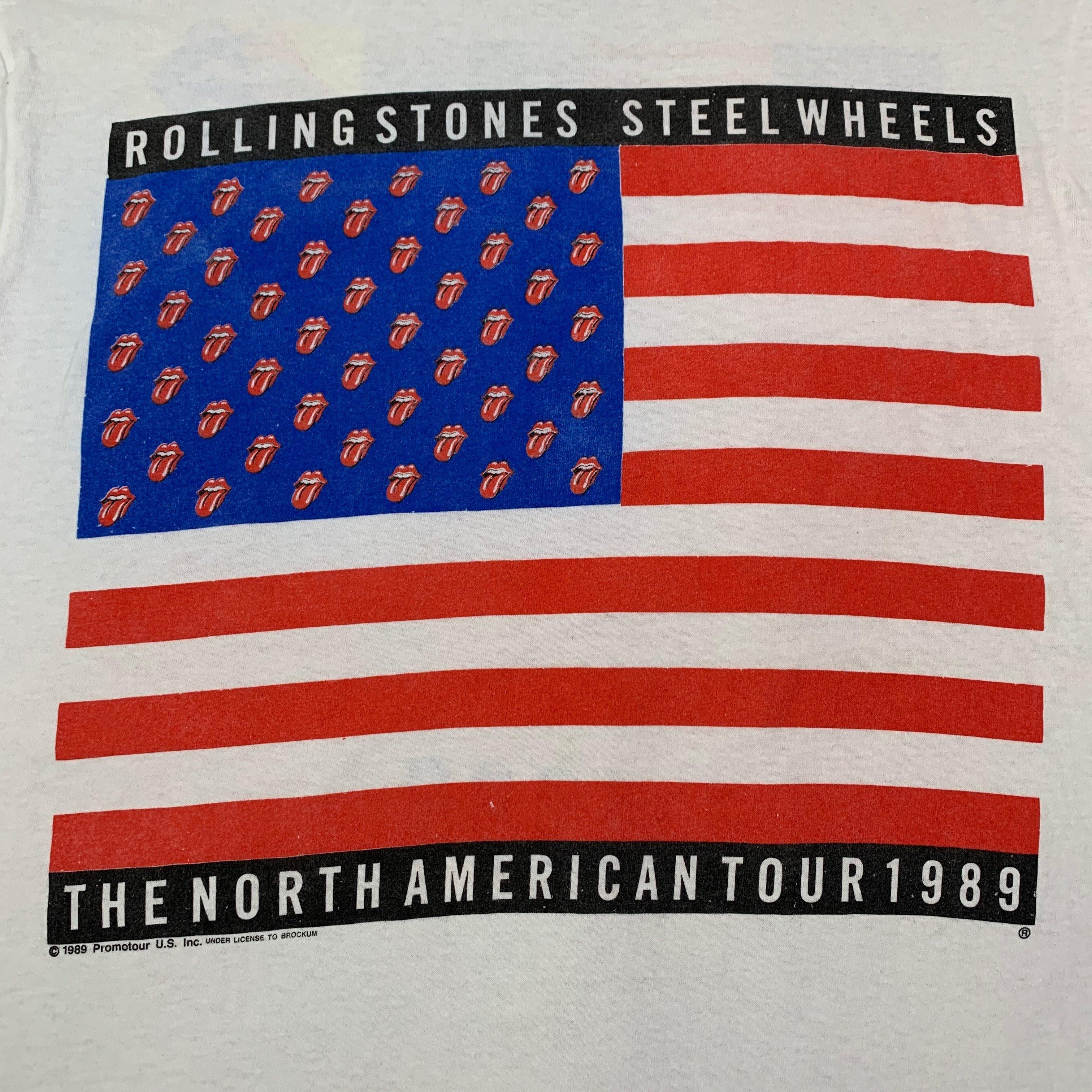 Vintage Rolling Stones "Steel Wheels '89" Tour T-Shirt - Image 2