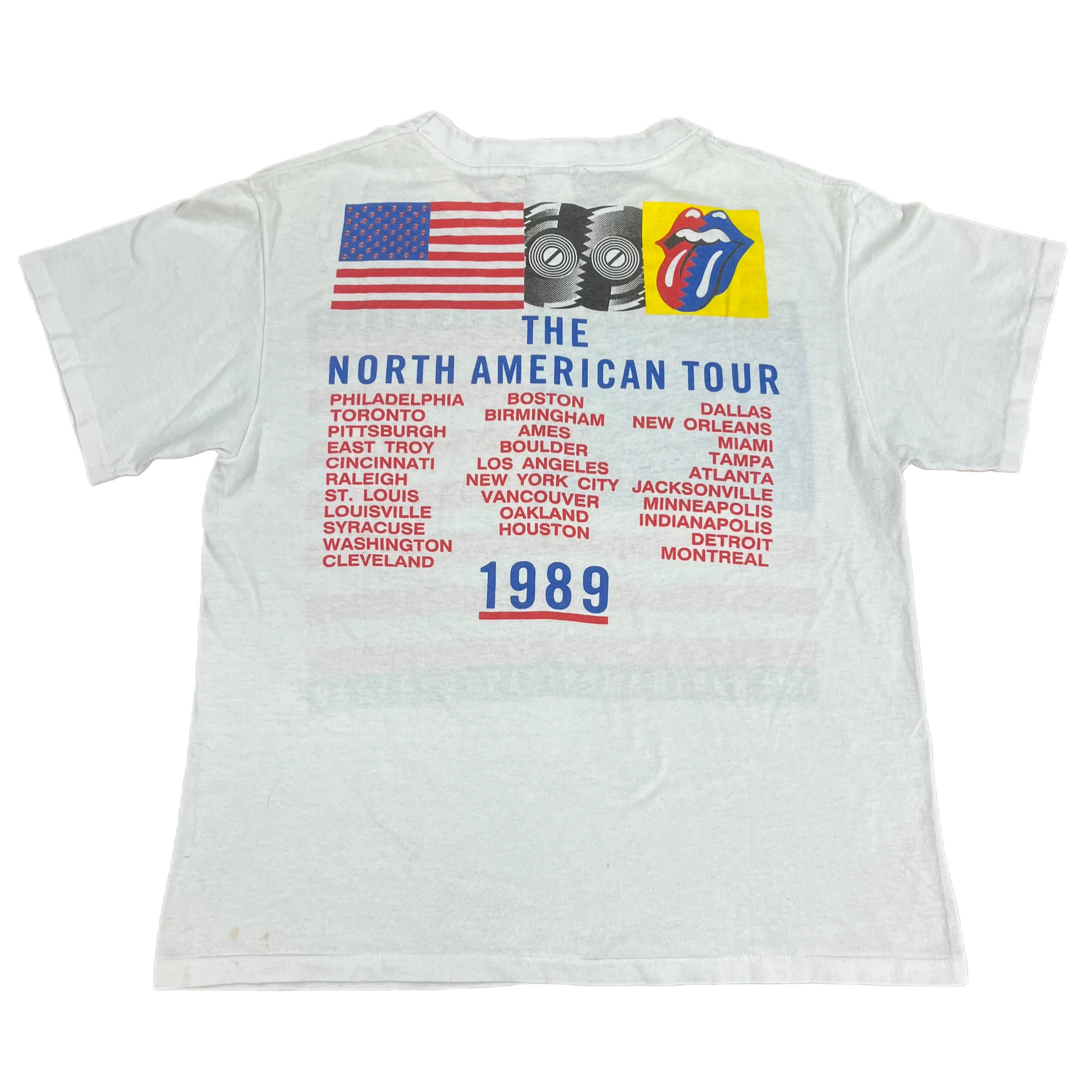 Vintage Rolling Stones "Steel Wheels" North America Tour T-Shirt - Image 2