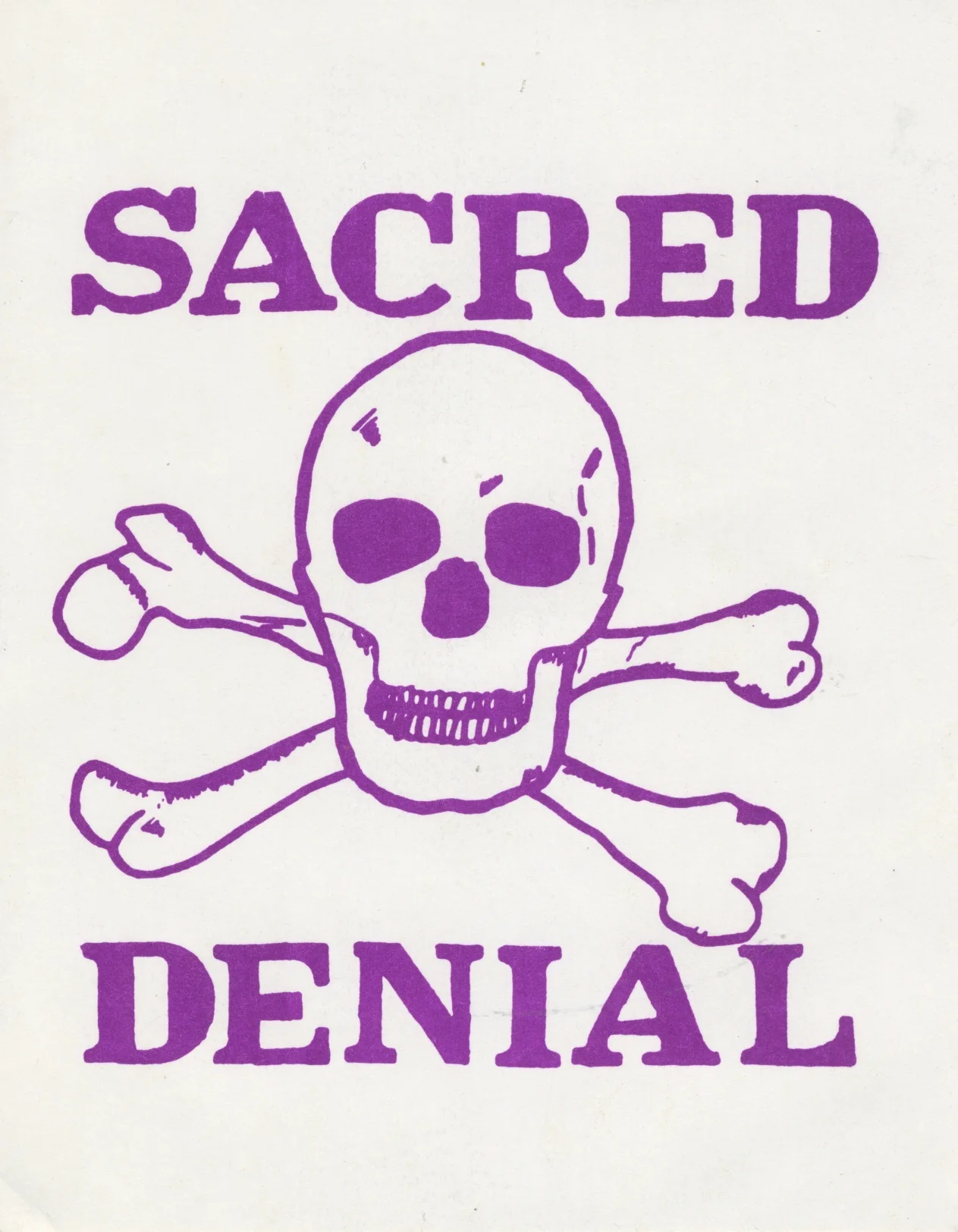 Vintage Sacred Denial "Forefront Records" Hand-Screened Sticker