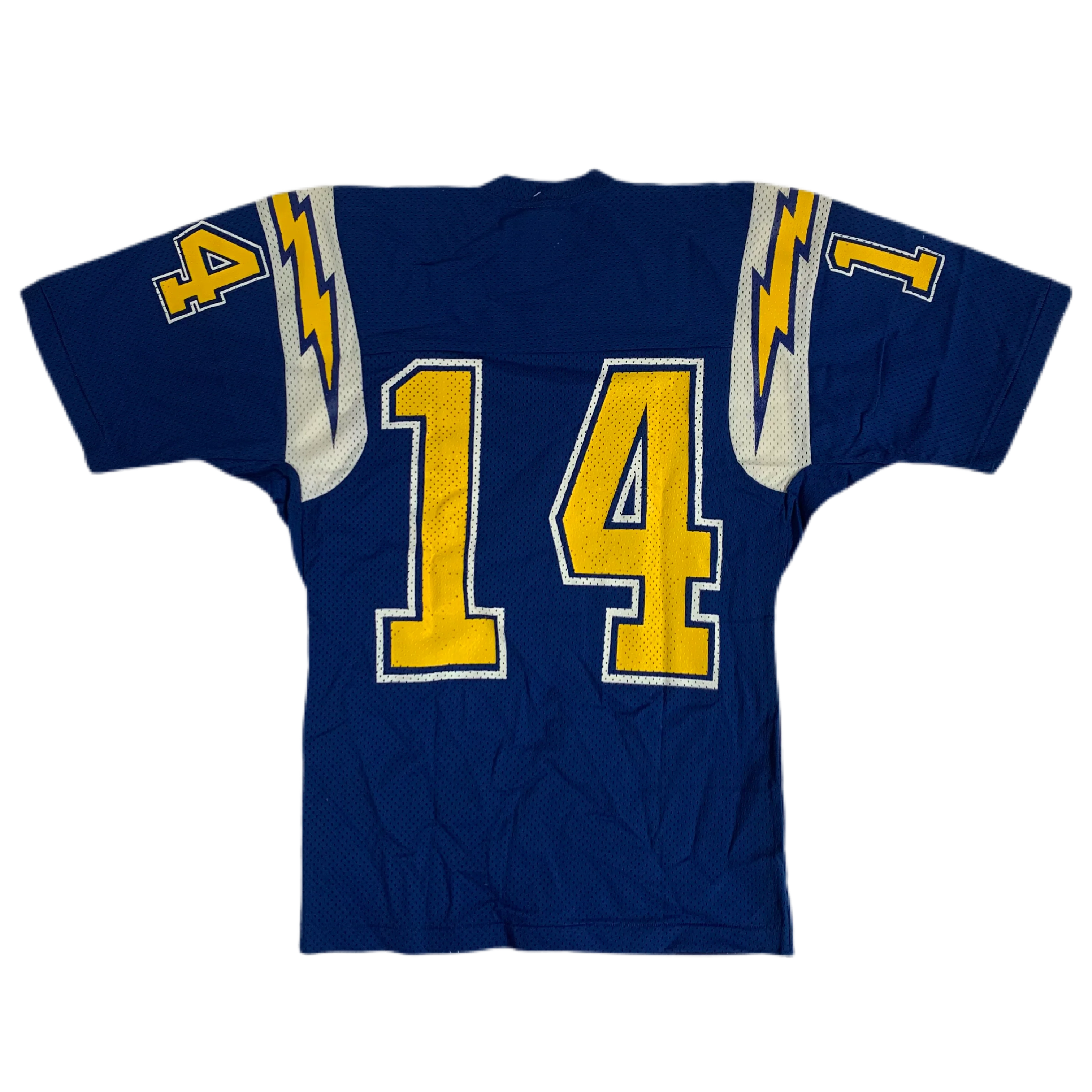 Vintage San Diego Chargers "Sand-Knit" #14 Pro Cut Football Jersey - Image 2