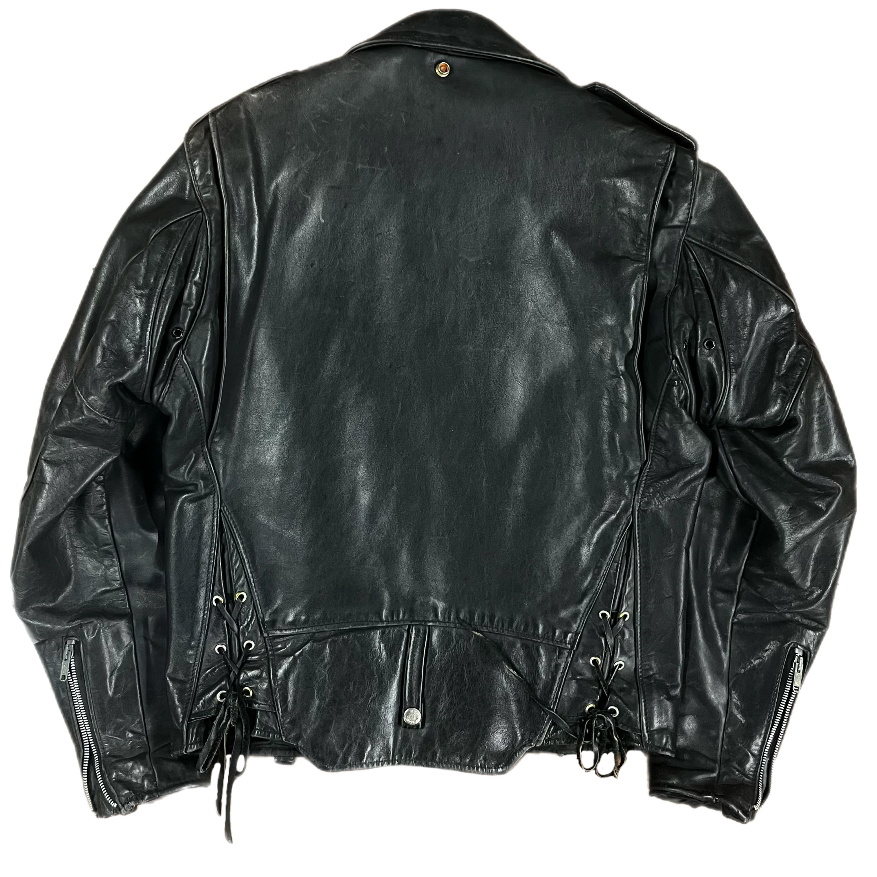 Vintage Schott 125 "Double Riders" Leather Motorcycle Jacket - Image 2