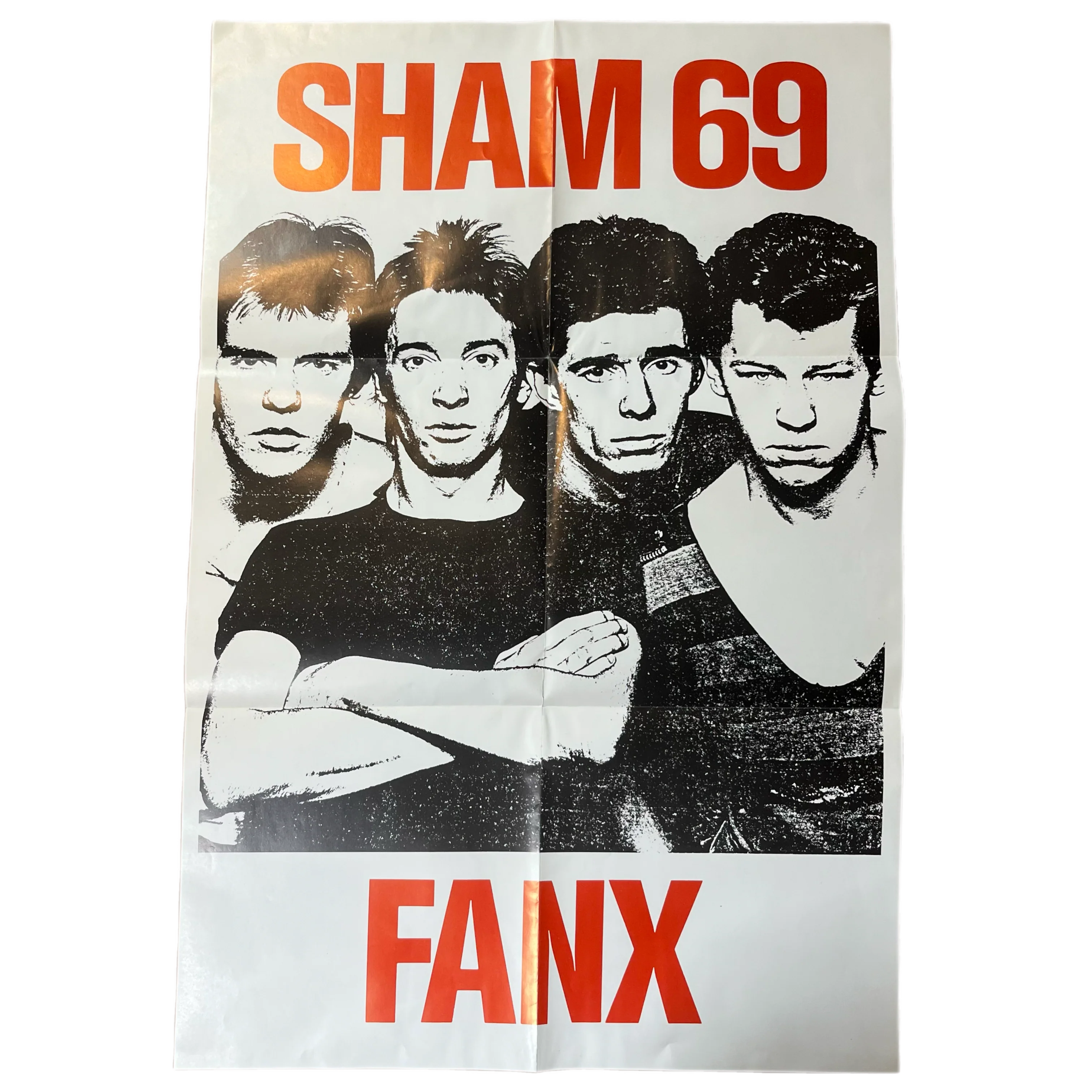 Vintage Sham 69 "Fanx" Polydor Records Promotional Poster