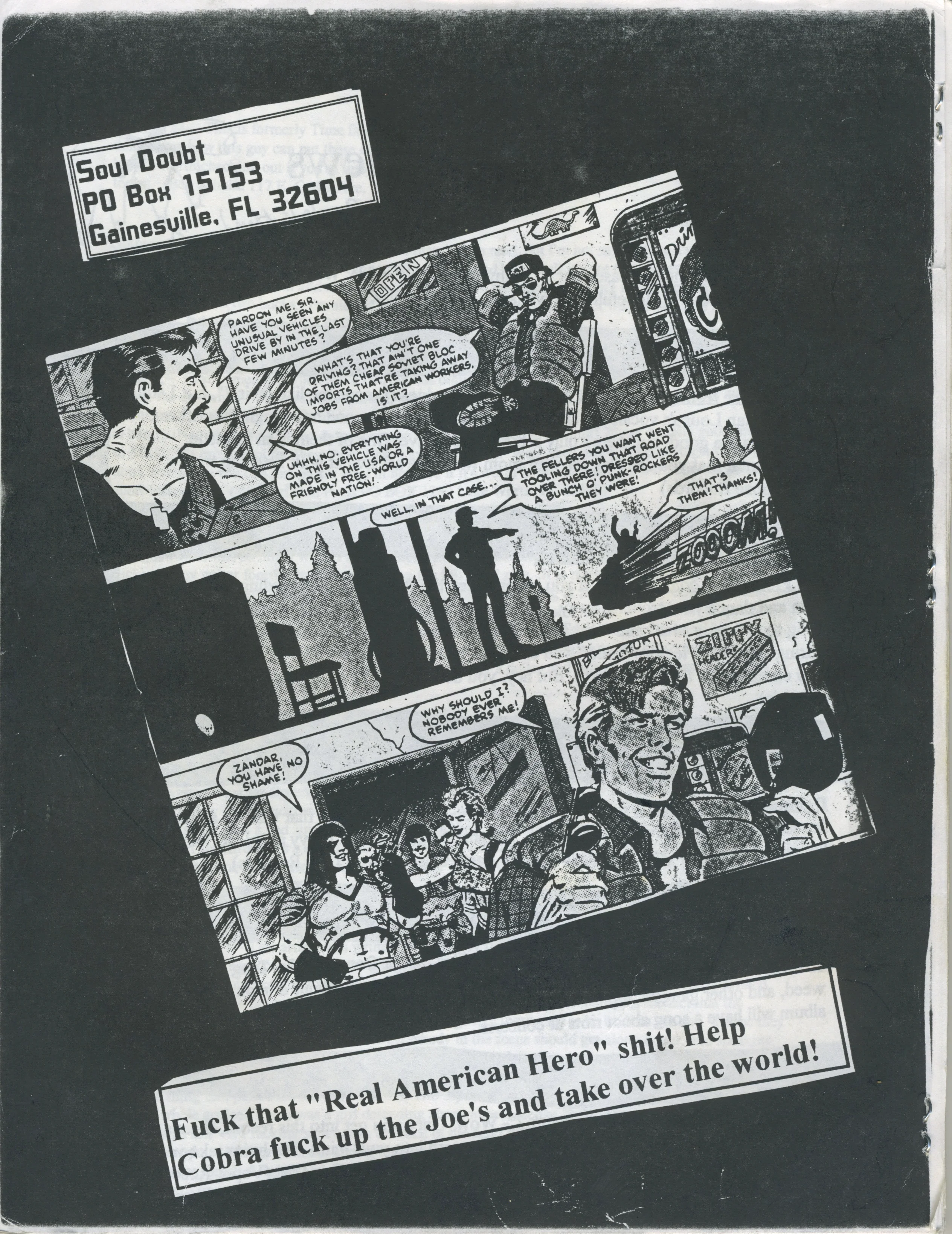 Vintage Soul Doubt "90's Hardcore" Gainesville, FL Fanzine Issue #7 - Image 2