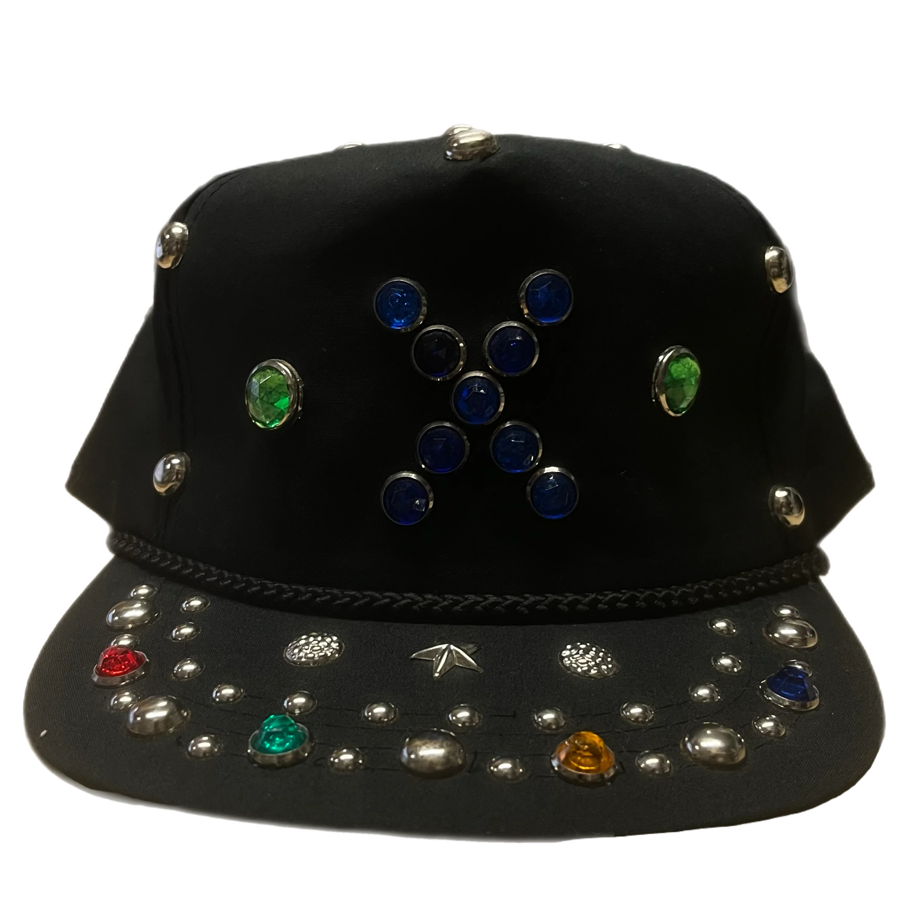 Vintage Studded "X" Snapback Hat