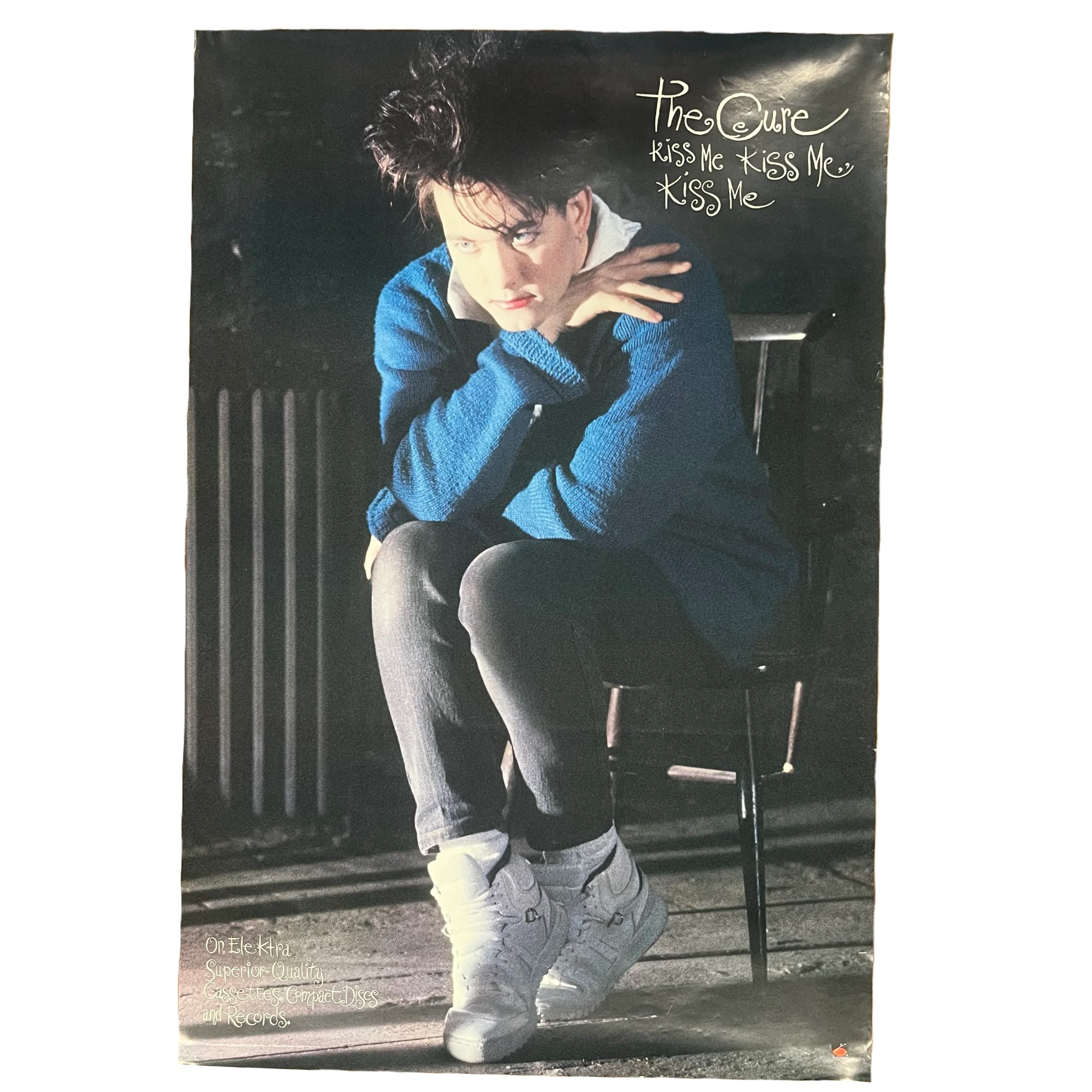 Vintage The Cure "Kiss Me Kiss Me, Kiss Me" Elektra Promotional Poster