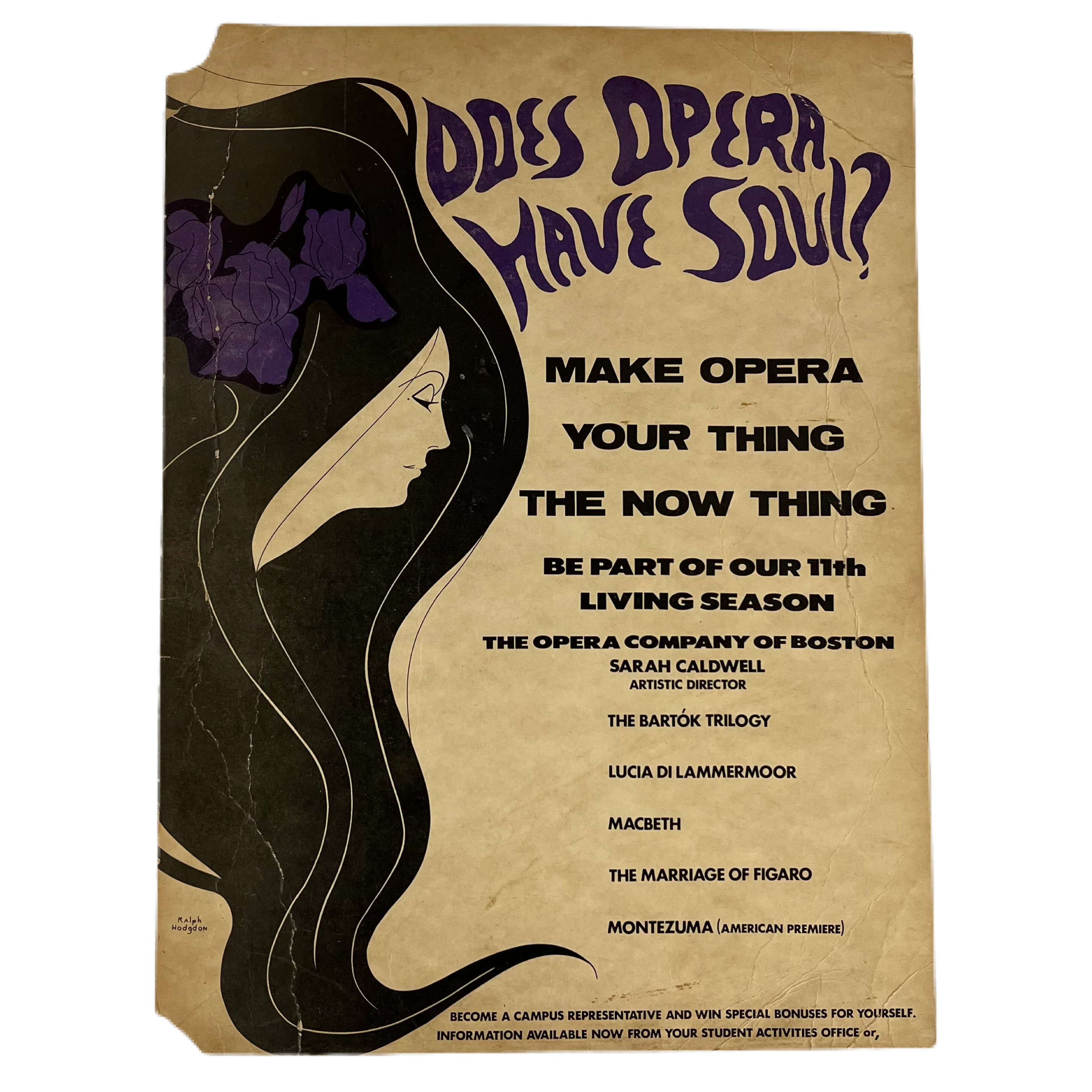 Vintage The Opera Company Of Boston "Sarah Caldwell" Poster