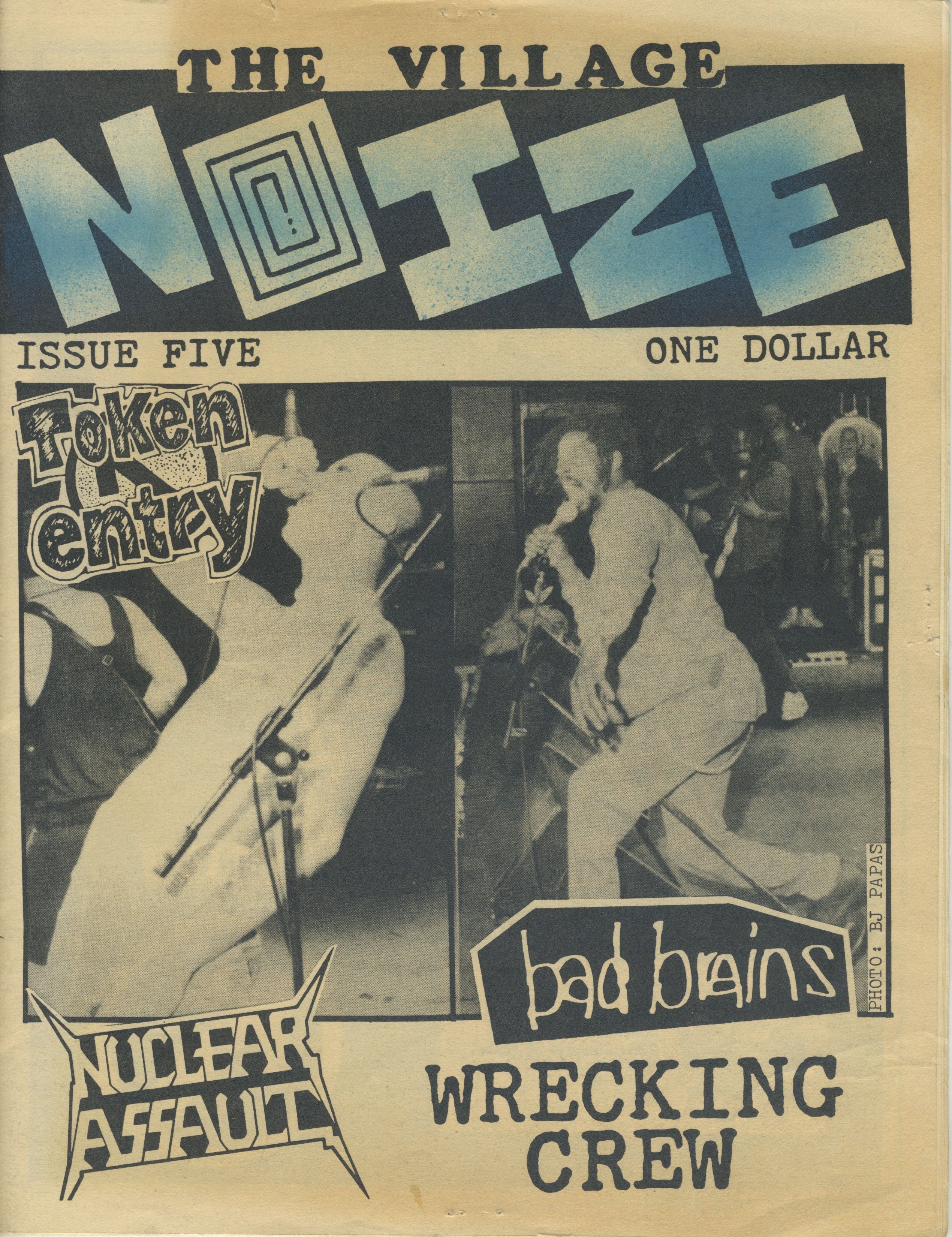 Vintage The Village Noize "Issue #5" Bad Brains Wrecking Crew Fanzine