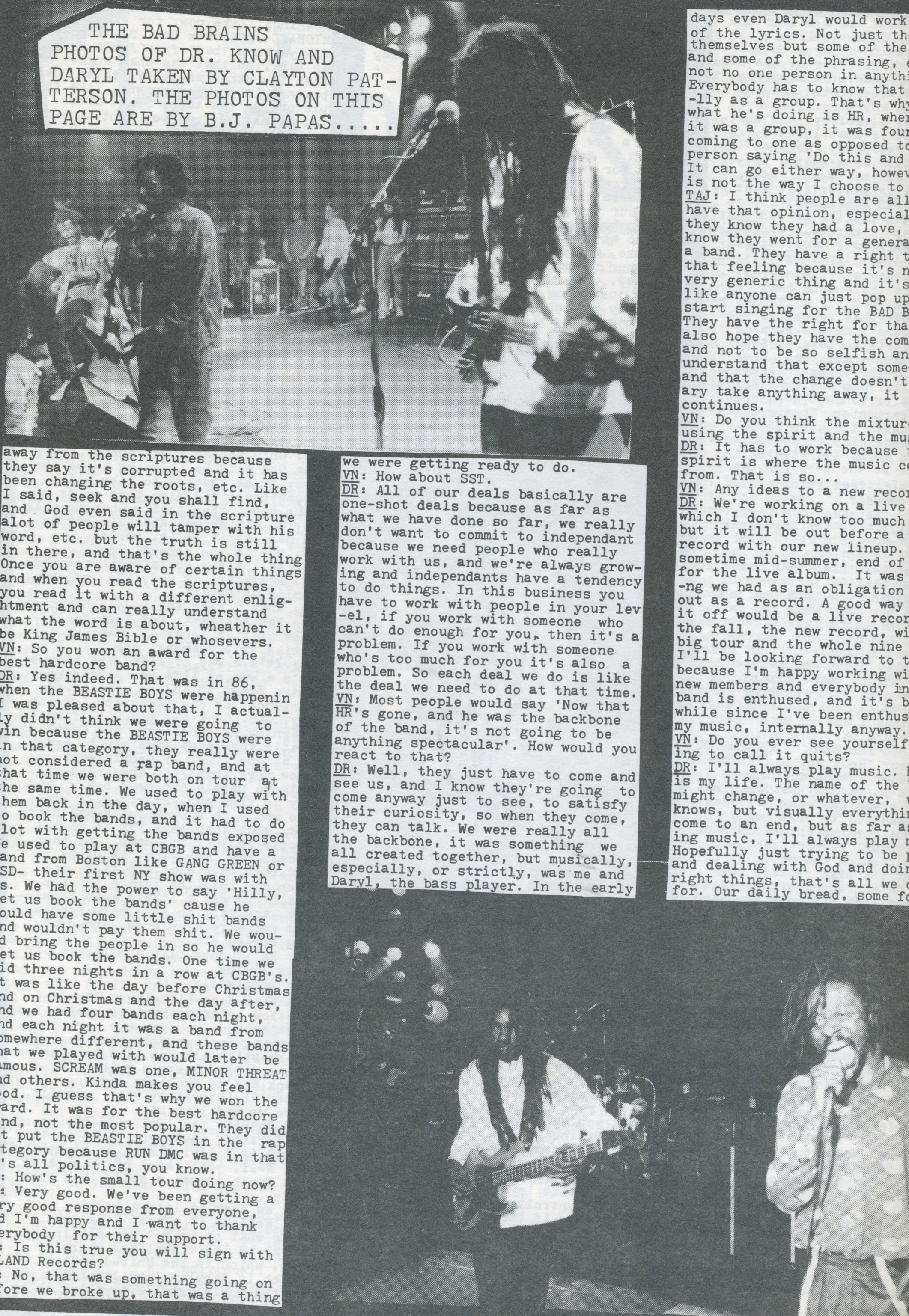 Vintage The Village Noize "Issue #5" Bad Brains Wrecking Crew Fanzine - Image 3
