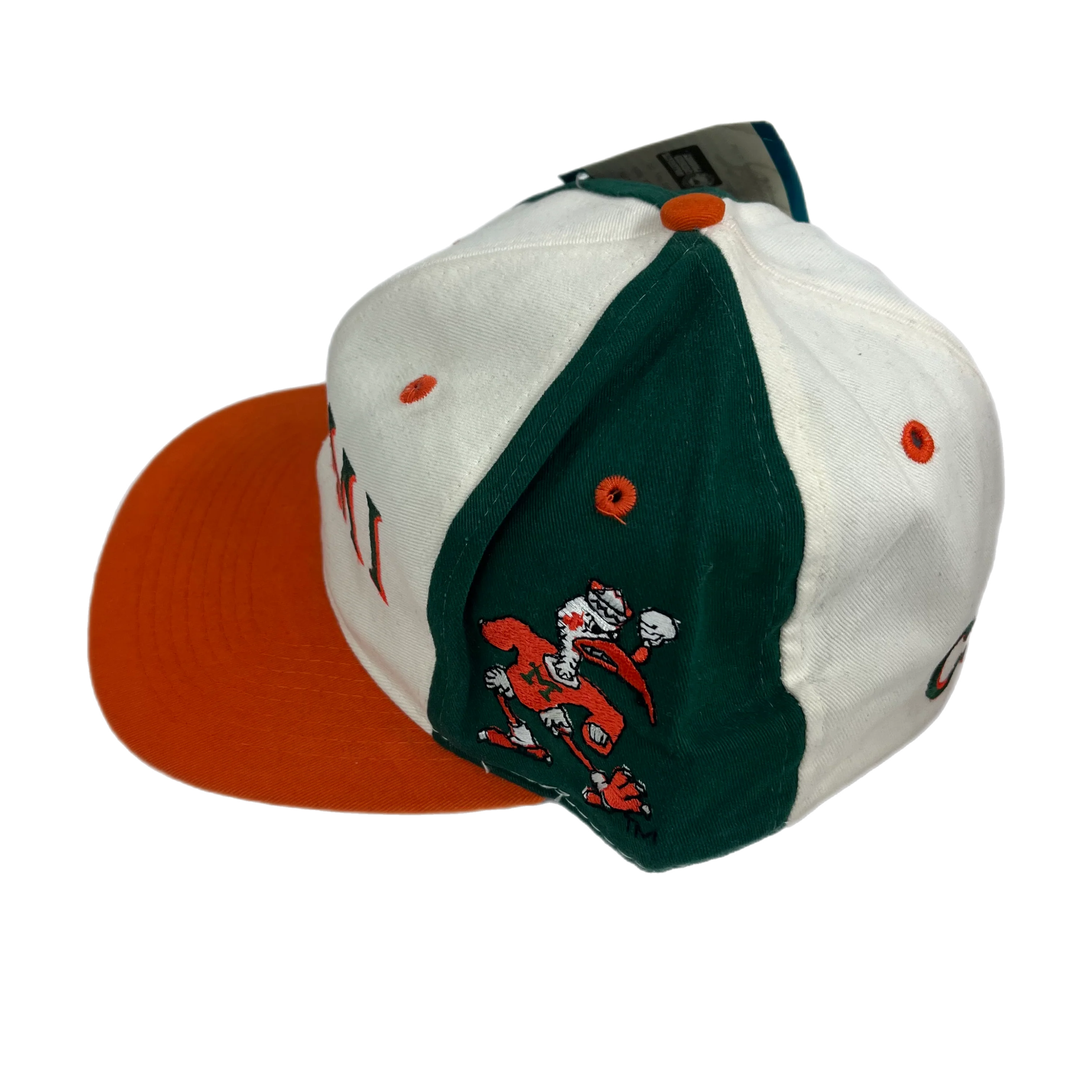Vintage University Of Miami "Hurricanes" Signature Fitted Hat - Image 4