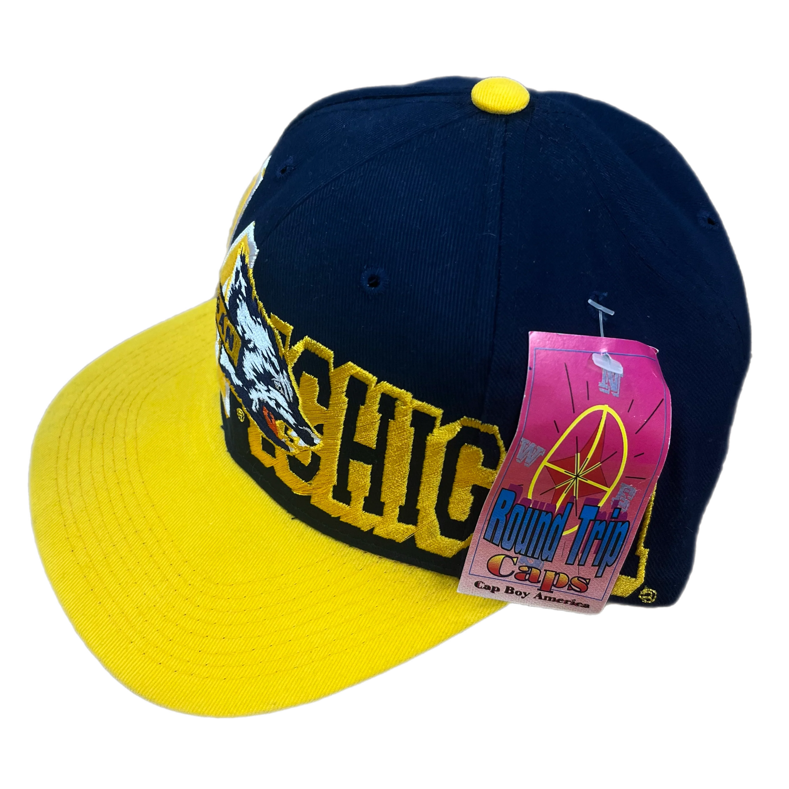 Vintage University Of Michigan "Wolverines" Snapback Hat - Image 4