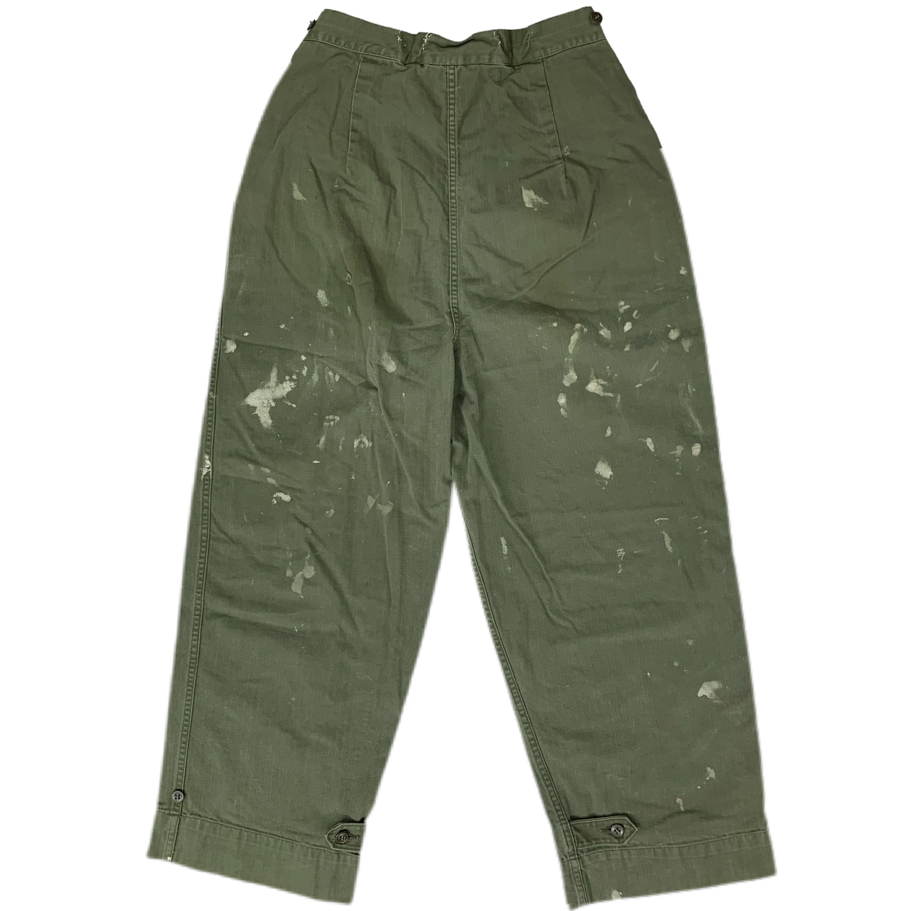 Vintage US Army "Vietnam War" Herringbone Twill Nurse Trousers - Image 2