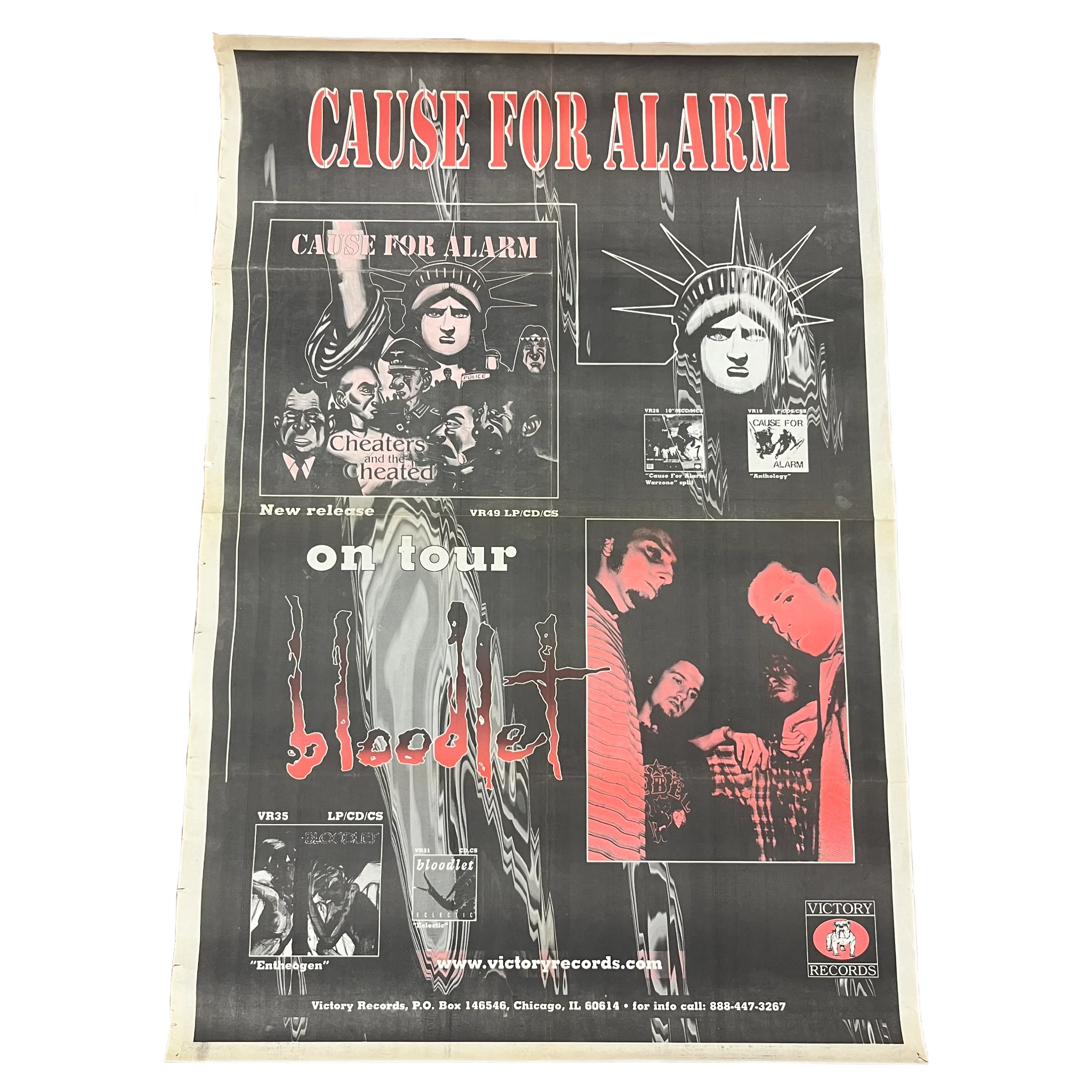 Vintage Warzone "The Sound Of Revolution" The Business Double Sided Tour Poster Cause For Alarm Bloodlet - Image 2