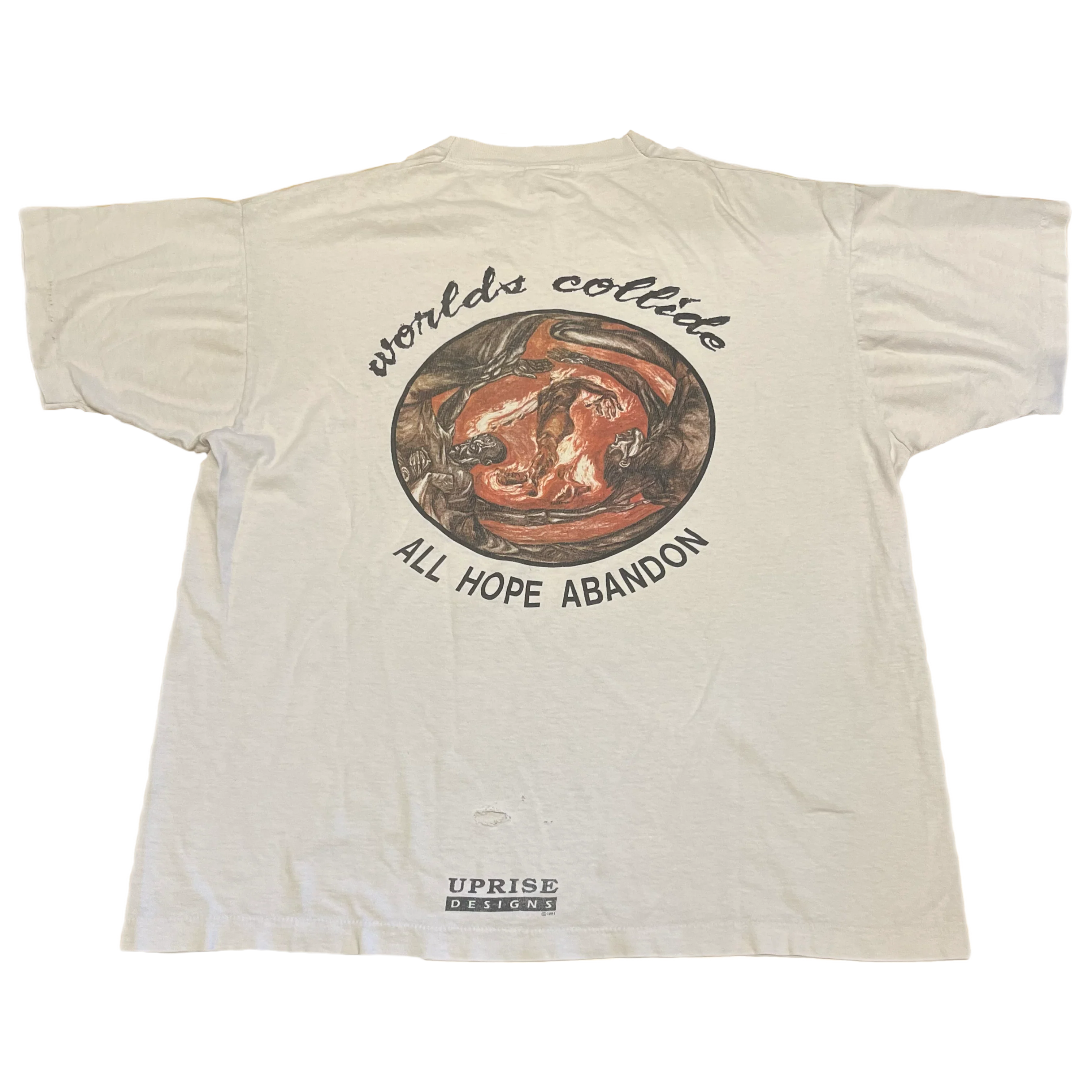 Vintage Worlds Collide "All Hope Abandon" Uprise Designs T-Shirt - Image 2