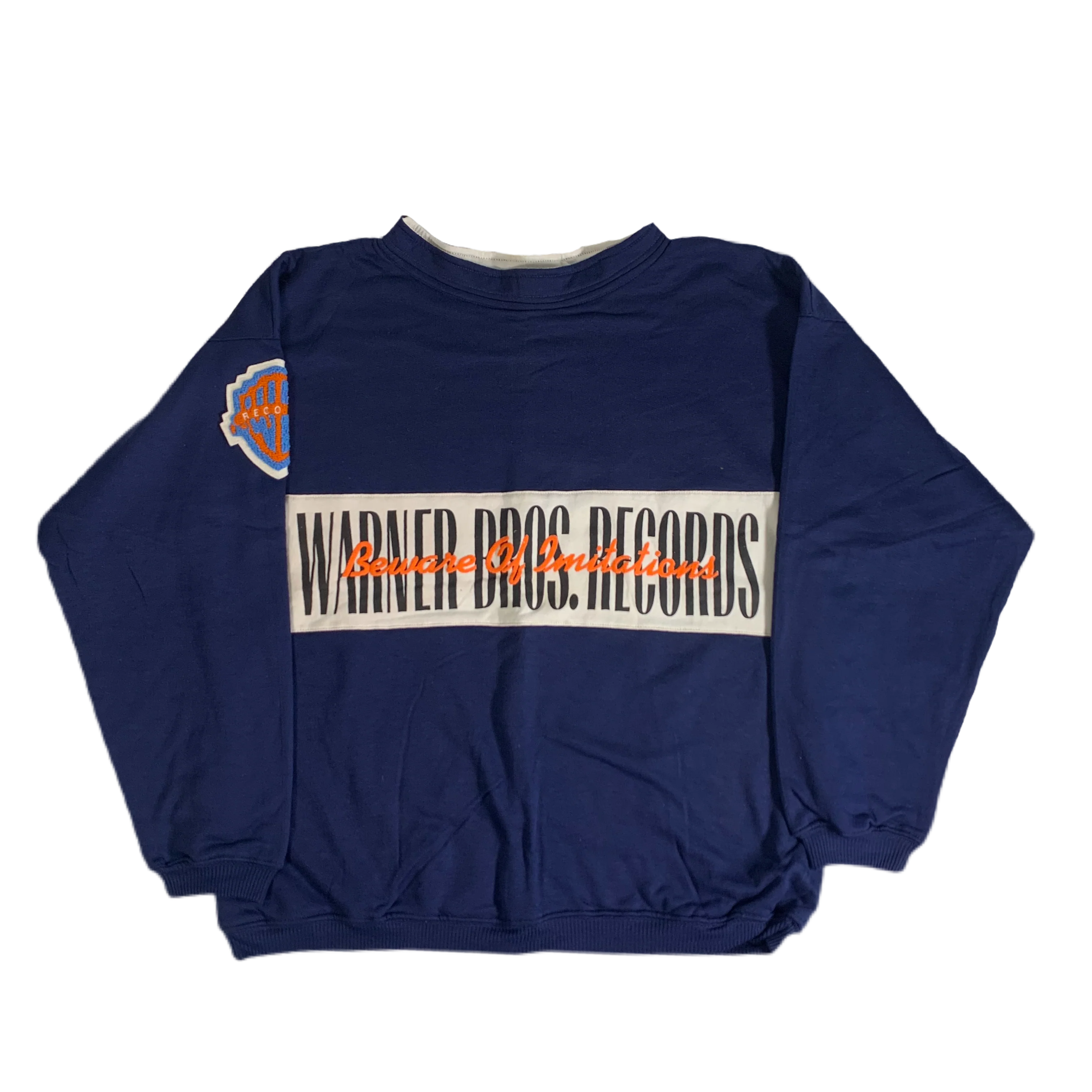 Vintage Warner Bros. Records "Beware Of Imitations" Promotional Sweatshirt