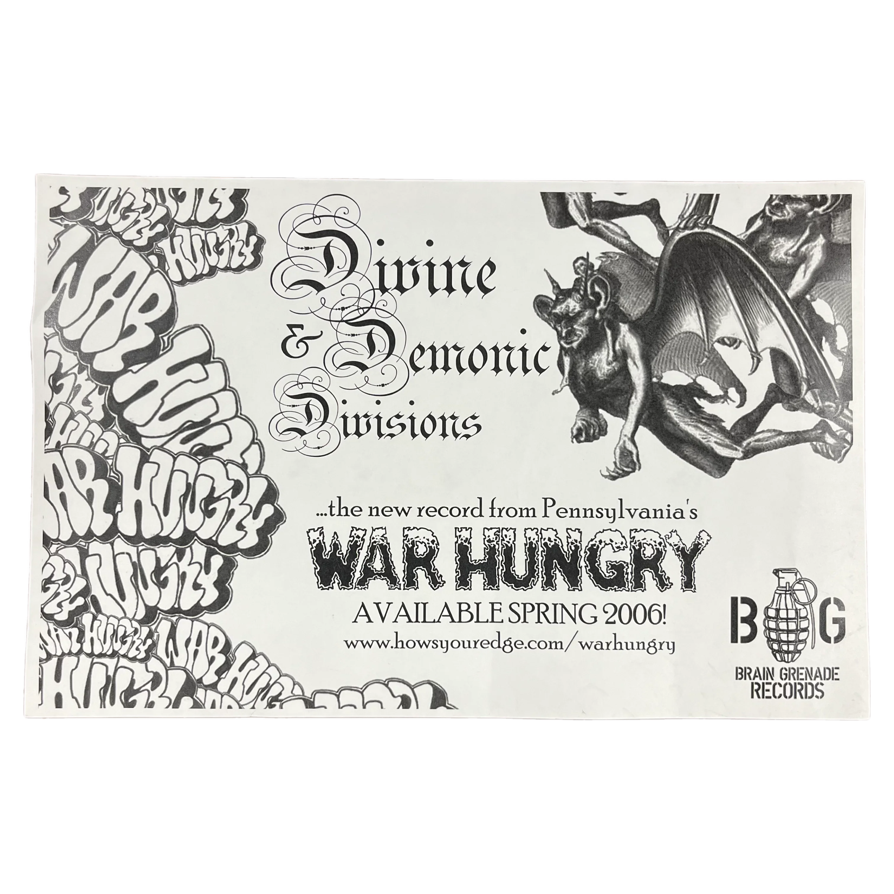 War Hungry "Divine & Demonic Divisions" Promo Poster